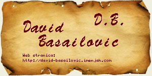 David Basailović vizit kartica